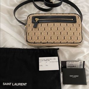 Saint Laurent Canvas Monogram Camera Bag